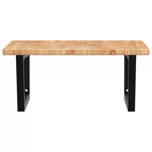  acél és tömör tölgyfa falra szerelhető mosdópolc