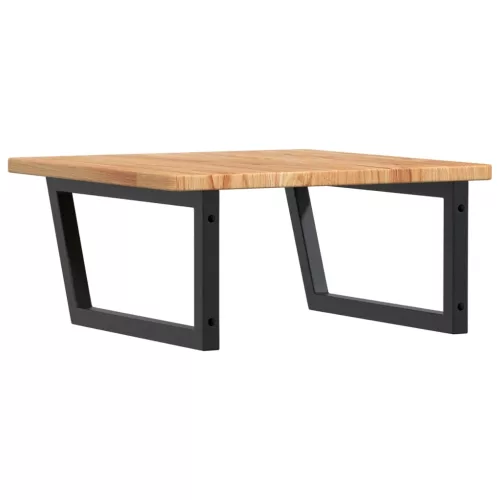  acél és tömör tölgyfa falra szerelhető mosdópolc