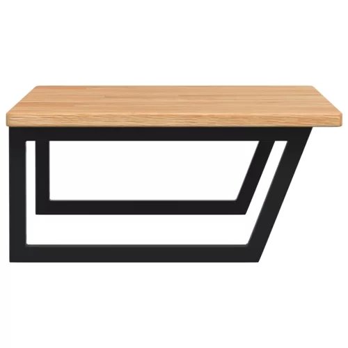  acél és tömör tölgyfa falra szerelhető mosdópolc