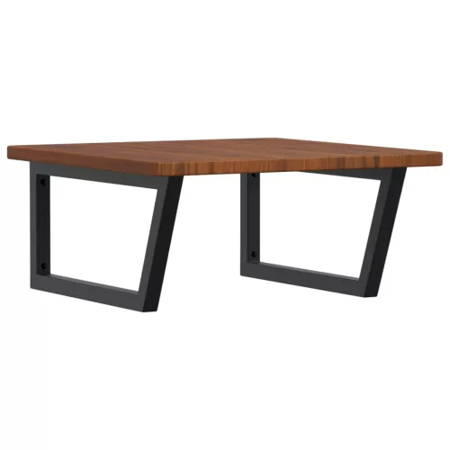  acél és tömör tölgyfa falra szerelhető mosdópolc