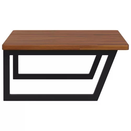  acél és tömör tölgyfa falra szerelhető mosdópolc