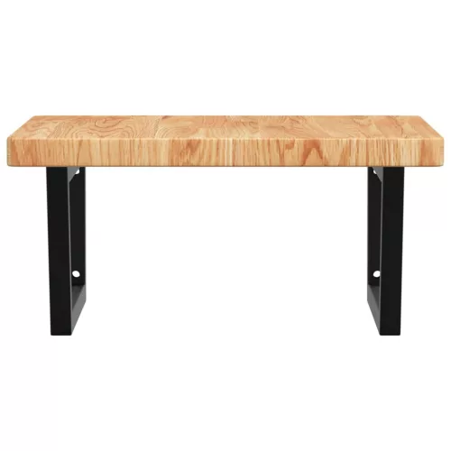  acél és tömör tölgyfa falra szerelhető mosdópolc