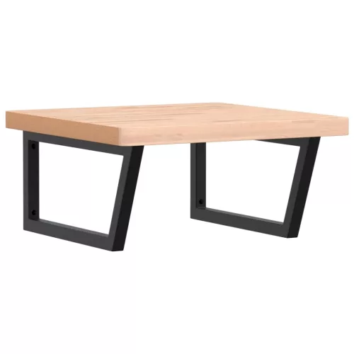  acél és tömör bükkfa falra szerelhető mosdópolc