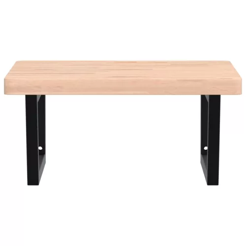  acél és tömör bükkfa falra szerelhető mosdópolc