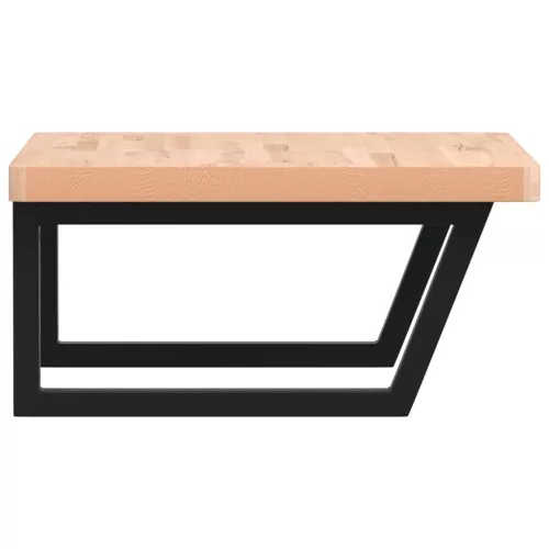  acél és tömör bükkfa falra szerelhető mosdópolc