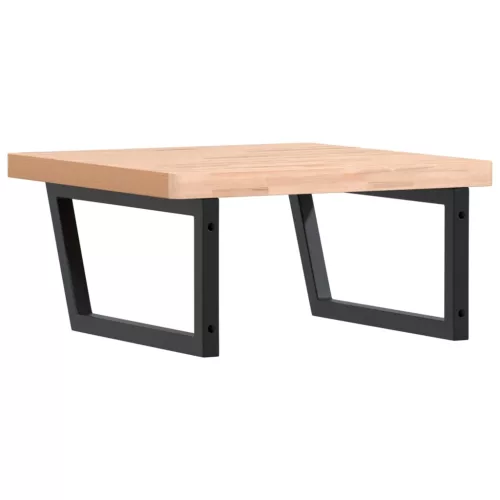  acél és tömör bükkfa falra szerelhető mosdópolc