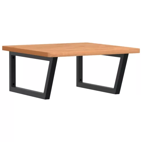  acél és tömör bükkfa falra szerelhető mosdópolc