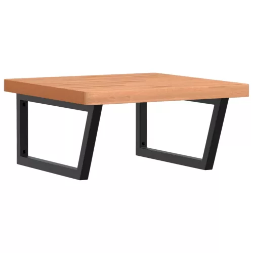  acél és tömör bükkfa falra szerelhető mosdópolc