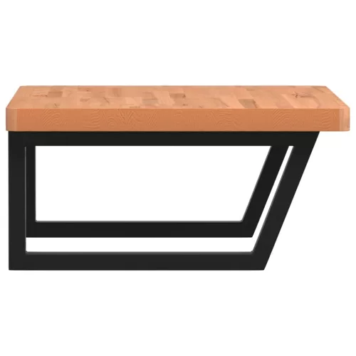  acél és tömör bükkfa falra szerelhető mosdópolc