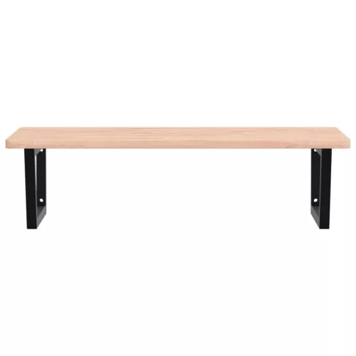  acél és tömör bükkfa falra szerelhető mosdópolc