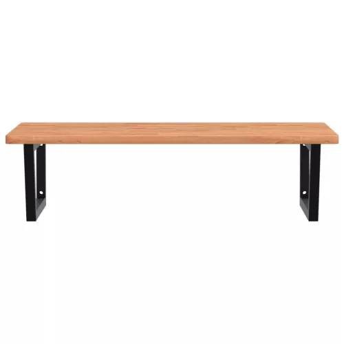  acél és tömör bükkfa falra szerelhető mosdópolc