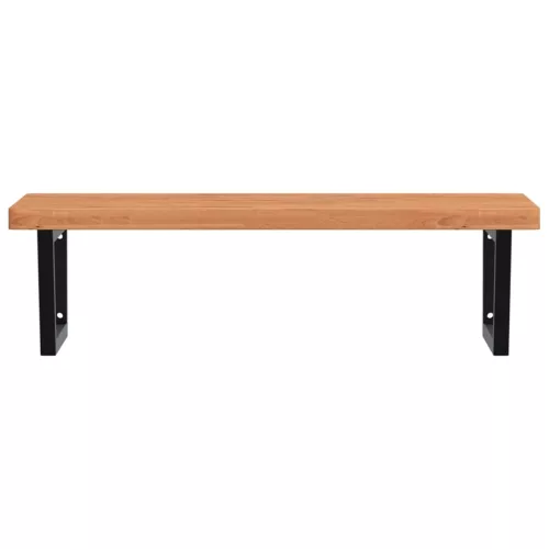  acél és tömör bükkfa falra szerelhető mosdópolc