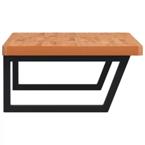  acél és tömör bükkfa falra szerelhető mosdópolc