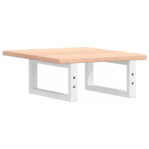  acél és tömör tölgyfa falra szerelhető mosdópolc