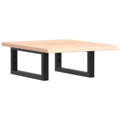  acél és tömör tölgyfa falra szerelhető mosdópolc