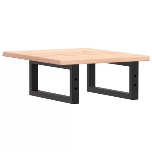  acél és tömör tölgyfa falra szerelhető mosdópolc