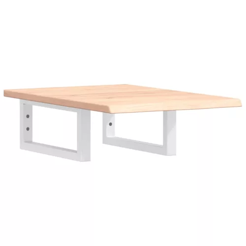  acél és tömör tölgyfa falra szerelhető mosdópolc