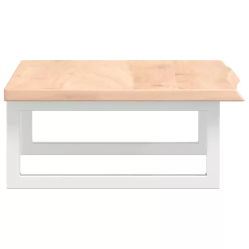  acél és tömör tölgyfa falra szerelhető mosdópolc