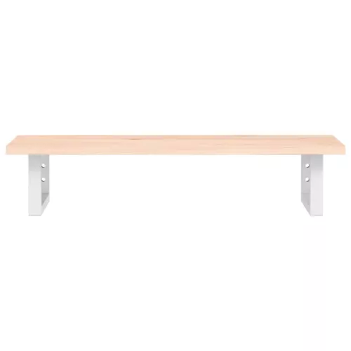  acél és tömör tölgyfa falra szerelhető mosdópolc 