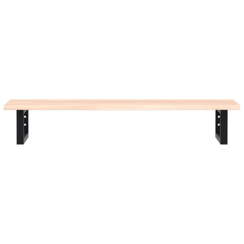  acél és tömör tölgyfa falra szerelhető mosdópolc