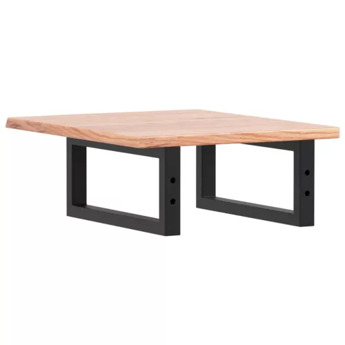  acél és tömör tölgyfa falra szerelhető mosdópolc