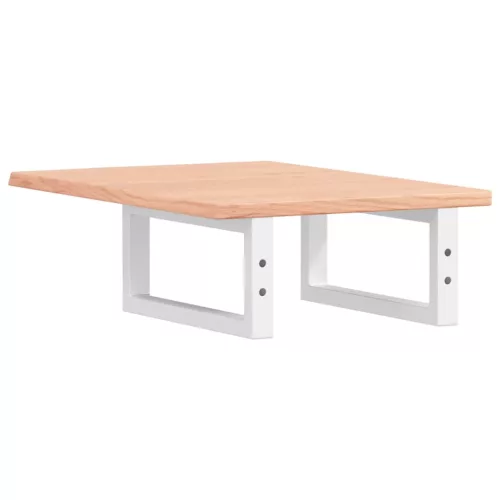  acél és tömör tölgyfa falra szerelhető mosdópolc