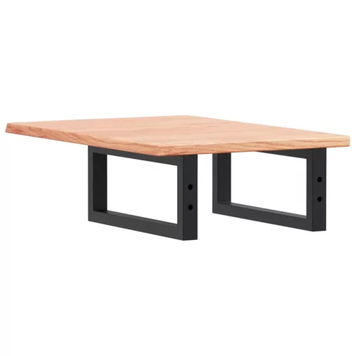  acél és tömör tölgyfa falra szerelhető mosdópolc