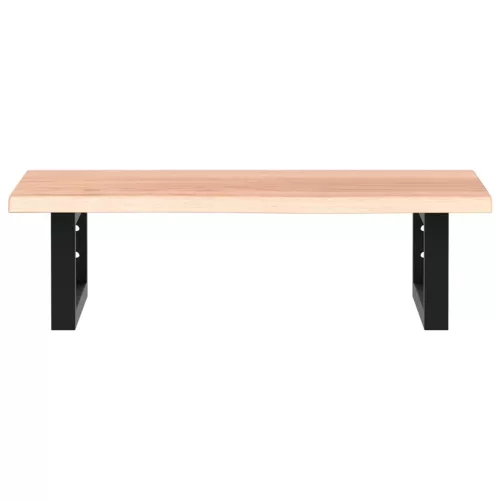  acél és tömör tölgyfa falra szerelhető mosdópolc