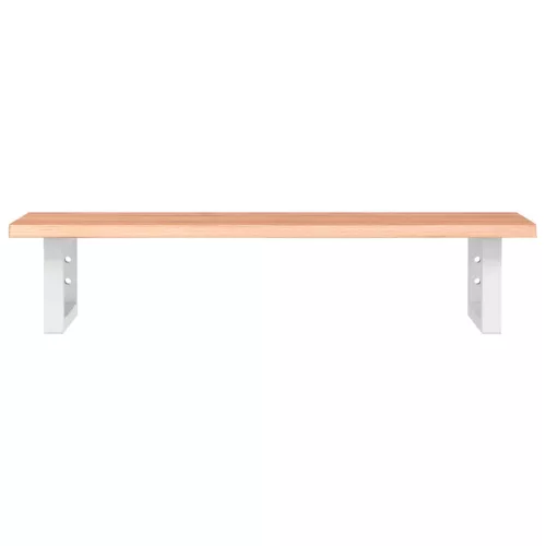  acél és tömör tölgyfa falra szerelhető mosdópolc