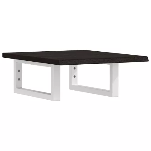  acél és tömör tölgyfa falra szerelhető mosdópolc