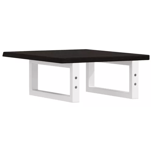  acél és tömör tölgyfa falra szerelhető mosdópolc