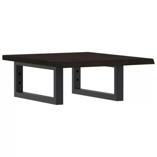  acél és tömör tölgyfa falra szerelhető mosdópolc