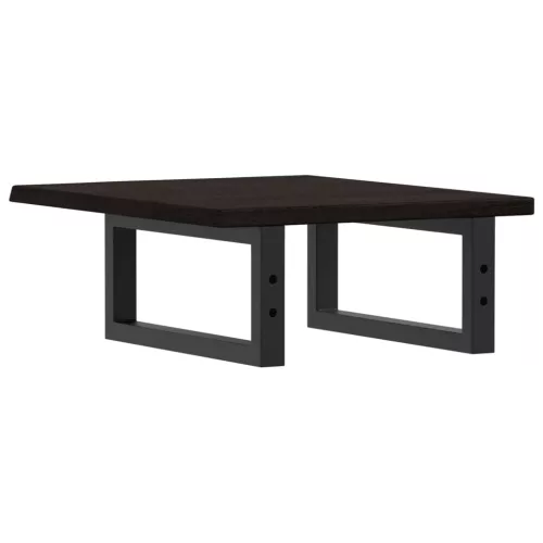  acél és tömör tölgyfa falra szerelhető mosdópolc