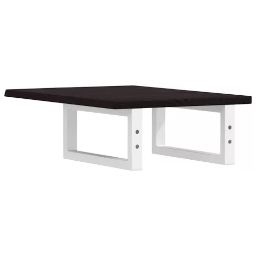  acél és tömör tölgyfa falra szerelhető mosdópolc