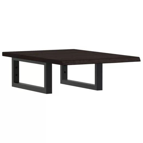  acél és tömör tölgyfa falra szerelhető mosdópolc