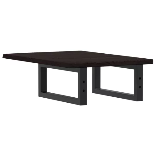  acél és tömör tölgyfa falra szerelhető mosdópolc