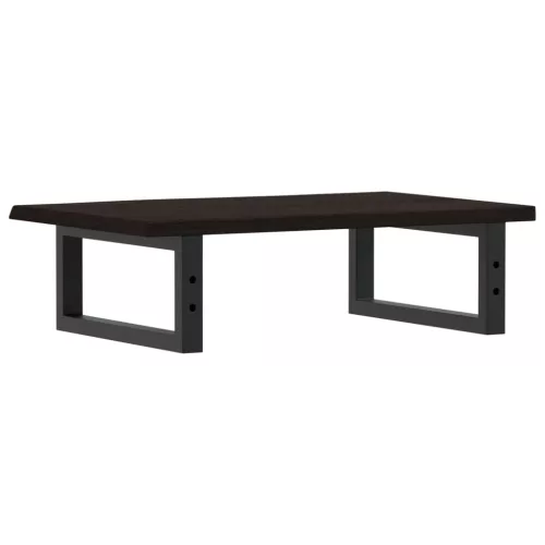  acél és tömör tölgyfa falra szerelhető mosdópolc