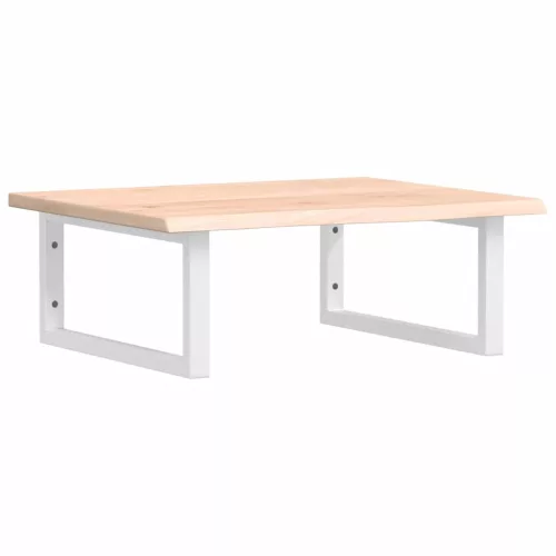  acél és tömör tölgyfa falra szerelhető mosdópolc