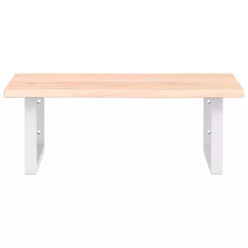  acél és tömör tölgyfa falra szerelhető mosdópolc