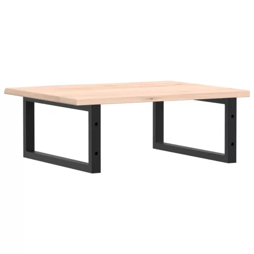  acél és tömör tölgyfa falra szerelhető mosdópolc