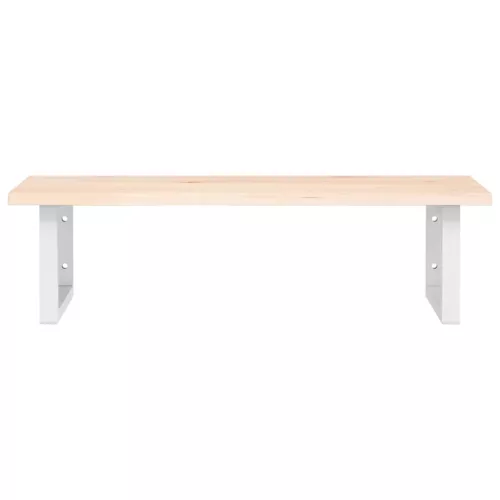  acél és tömör tölgyfa falra szerelhető mosdópolc