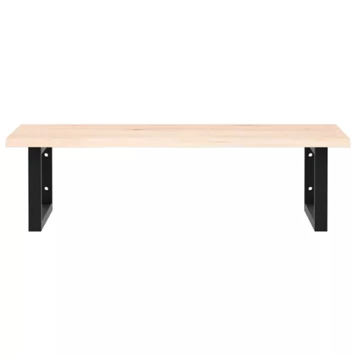  acél és tömör tölgyfa falra szerelhető mosdópolc