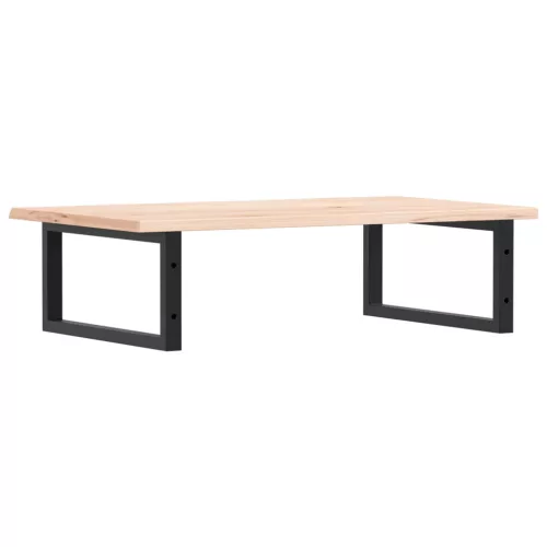  acél és tömör tölgyfa falra szerelhető mosdópolc