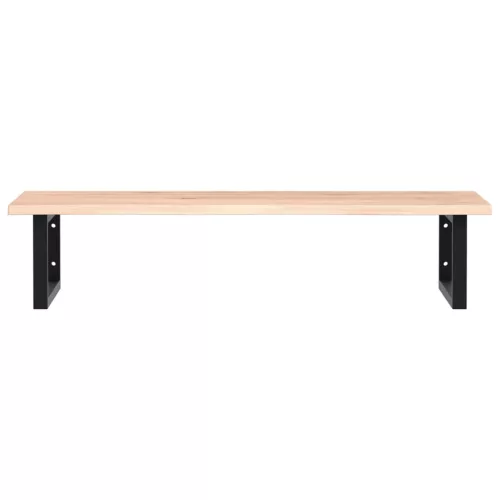  acél és tömör tölgyfa falra szerelhető mosdópolc