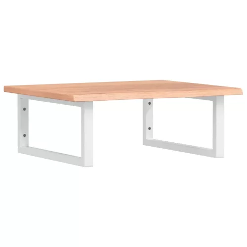  acél és tömör tölgyfa falra szerelhető mosdópolc