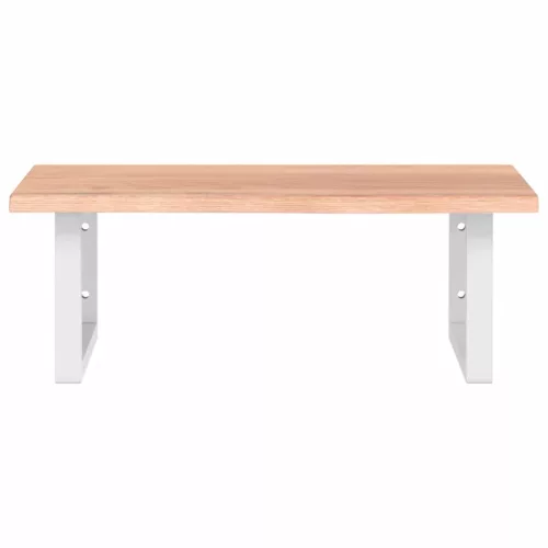  acél és tömör tölgyfa falra szerelhető mosdópolc