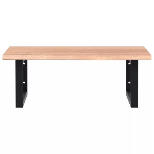  acél és tömör tölgyfa falra szerelhető mosdópolc