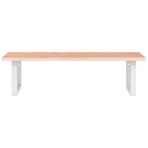  acél és tömör tölgyfa falra szerelhető mosdópolc