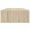  tölgyszínű MDF falra szerelhető fiókos polc 60 x 23,5 x 10 cm