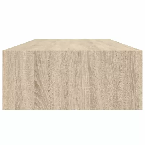  tölgyszínű MDF falra szerelhető fiókos polc 60 x 23,5 x 10 cm